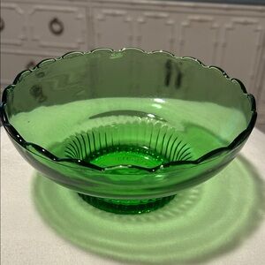 Emerald Green Vintage Glass Bowl EO Brody Co